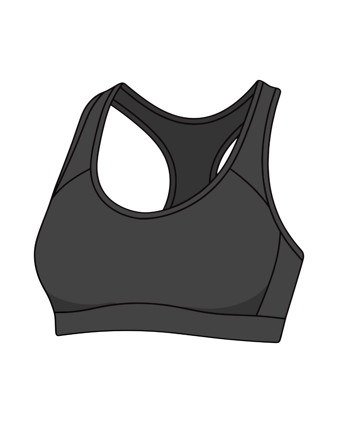 LCW Black Range Sports Bra