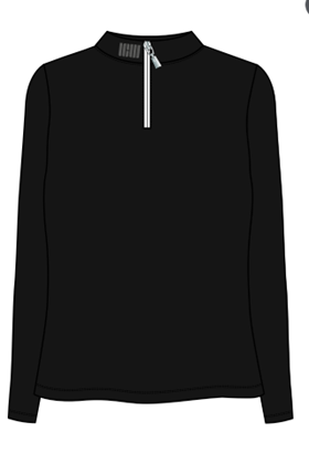LCW Black 1/4 Zip Up Long Sleeve